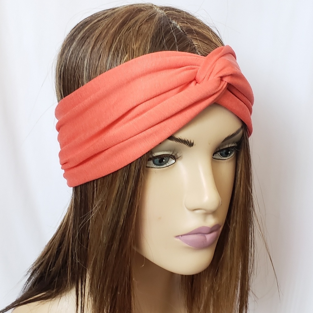 Orange Sherbet Turban Headband, Cute Headwraps